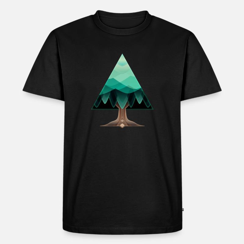 The triangular tree - Men's Premium Organic T-Shirt - black