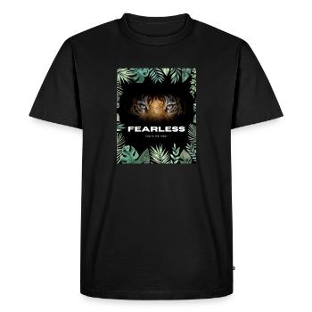 Modern Clean Quote Tiger - Männer Premium Bio T-Shirt - Schwarz - Vorne - Nico (187cm)