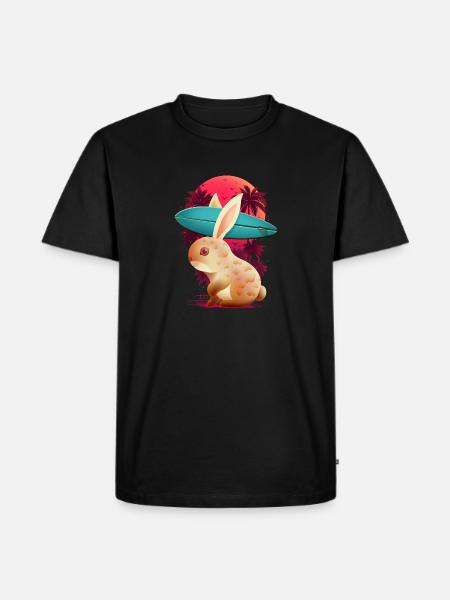 SOMMERKANINCHEN - Männer Premium Bio T-Shirt - Schwarz