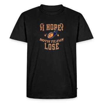 T-shirt de sport amusant J’espère que les deux équipes perdront - T-shirt Premium bio Homme - noir - Devant - Nico (187cm)