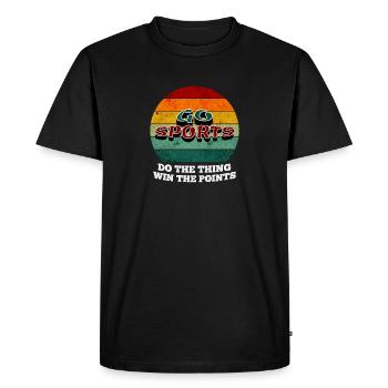 Yay Go Sports Drôle Sports Vintage Rétro - T-shirt Premium bio Homme - noir - Devant - Nico (187cm)