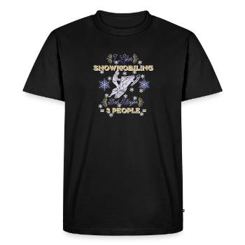 Funny Snowmobile T-Shirt Men Women - Men's Premium Organic T-Shirt - black - Front - Nico (187cm)