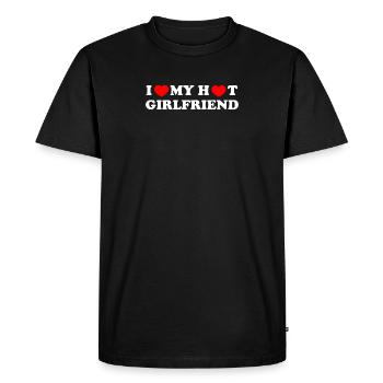 J’aime ma copine chaude - T-shirt Premium bio Homme - noir - Devant - Nico (187cm)