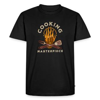 Chef de cuisine Cuisinier Culinaire Cuisine Gastronomique Nourriture - T-shirt Premium bio Homme - noir - Devant - Nico (187cm)
