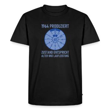 HU Zustand entspricht Alter und Laufleistung Auto - Männer Premium Bio T-Shirt - Schwarz - Vorne - Nico (187cm)