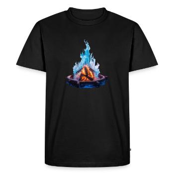 Feu gelé - T-shirt Premium bio Homme - noir - Devant - Nico (187cm)