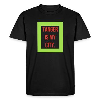 Chapeau seau Tanger - T-shirt Premium bio Homme - noir - Devant - Nico (187cm)