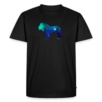 Lion Galaxie - T-shirt Premium bio Homme - noir - Devant - Nico (187cm)