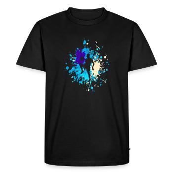 Astuces de football Color Splash - T-shirt Premium bio Homme - noir - Devant - Nico (187cm)