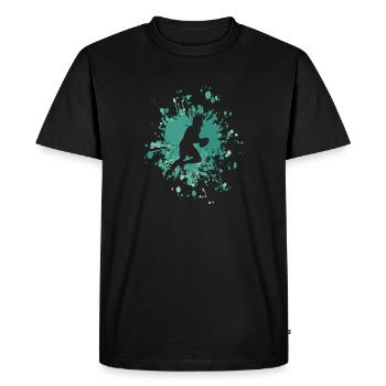 Quarterback Color Splash - T-shirt Premium bio Homme - noir - Devant - Nico (187cm)