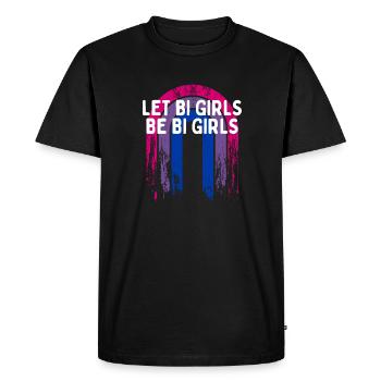 Let Bi Girls Be Bi Girls Bisexual Girlfriend Bi - Men's Premium Organic T-Shirt - black - Front - Nico (187cm)