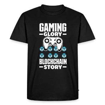Crypto-monnaie Récompenses Gaming Blockchain Gamer - T-shirt Premium bio Homme - noir - Devant - Nico (187cm)