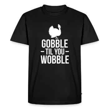 Gobble til you wobble thanksgiving - Erntedank - T-shirt Premium bio Homme - noir - Devant - Nico (187cm)
