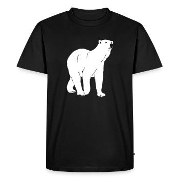 Ours polaire - ours polaire - arctique - T-shirt Premium bio Homme - noir - Devant - Nico (187cm)