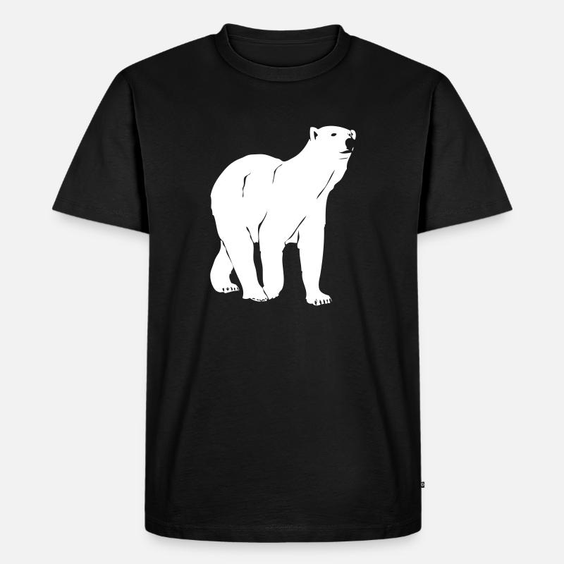 Eisbär - Polar bear - Arktis - Männer Premium Bio T-Shirt - Schwarz