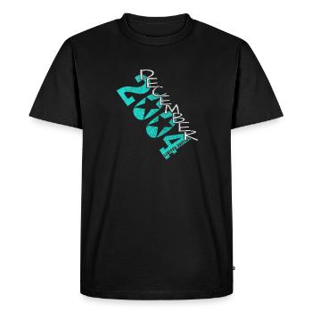 Décembre 2004 né - T-shirt Premium bio Homme - noir - Devant - Nico (187cm)