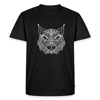Mandala Cat - Men's Premium Organic T-Shirt - black - Front - Nico (187cm)