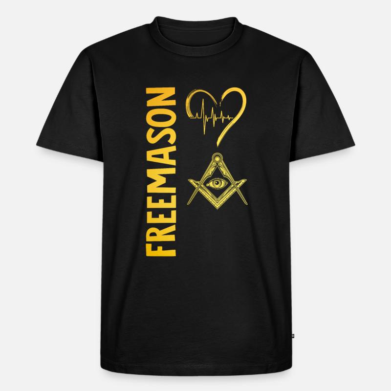 Masonic Freemasonry Fraternal - Männer Premium Bio T-Shirt - Schwarz