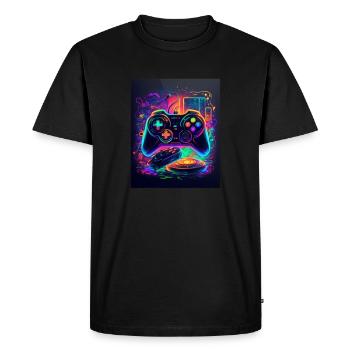 C’est l’heure du jeu : pas de temps pour les perdants - T-shirt Premium bio Homme - noir - Devant - Nico (187cm)