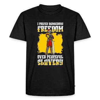 Warrior Fighter Geek Japon - T-shirt Premium bio Homme - noir - Devant - Nico (187cm)