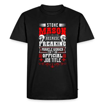Craftsman Work Job Master - Men's Premium Organic T-Shirt - black - Front - Nico (187cm)
