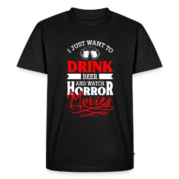 Movie Lovers Movie Night Hollywood - Men's Premium Organic T-Shirt - black - Front - Nico (187cm)