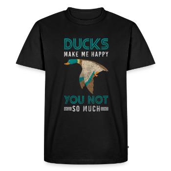 Caneton en caoutchouc Canard Bec Bain - T-shirt Premium bio Homme - noir - Devant - Nico (187cm)