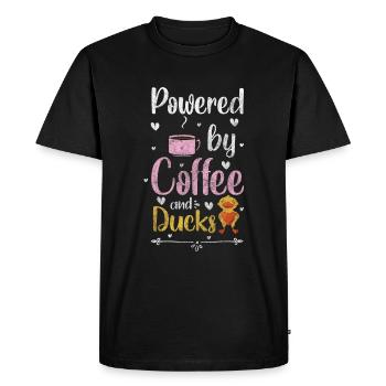 Ducks Animal Flying Duck Nature - Men's Premium Organic T-Shirt - black - Front - Nico (187cm)