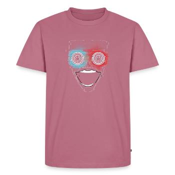 ControlZ Glitch - Men's Premium Organic T-Shirt - mauve - Front - Nico (187cm)