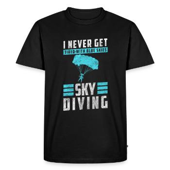 Skydiver Jump Sports extrêmes Vol - T-shirt Premium bio Homme - noir - Devant - Nico (187cm)