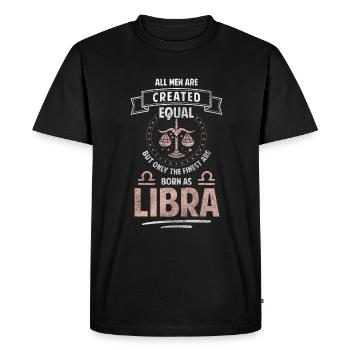 Constellation de l’horoscope Septembre Superstition - T-shirt Premium bio Homme - noir - Devant - Nico (187cm)