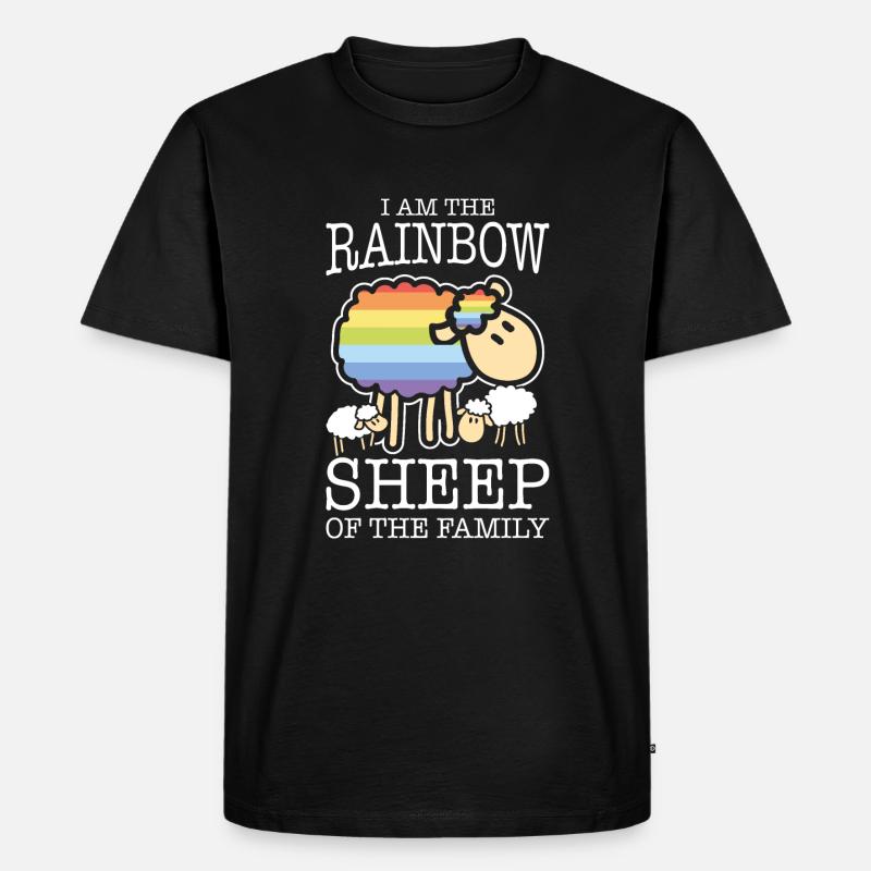 Regenbogen LGBT Schwul Lesbisch - Männer Premium Bio T-Shirt - Schwarz