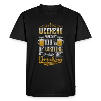 Auteur Journaliste Profession - T-shirt Premium bio Homme - noir - Devant - Nico (187cm)