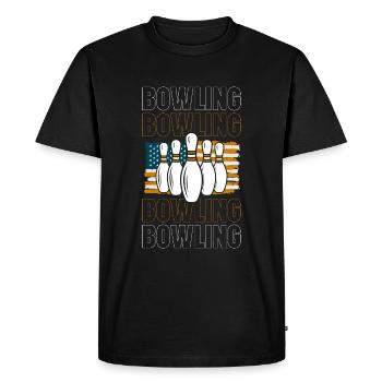 Bowling Ball Sports Professional Player - Men's Premium Organic T-Shirt - black - Front - Nico (187cm)