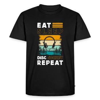 Music Disco Dancing Fun - Men's Premium Organic T-Shirt - black - Front - Nico (187cm)