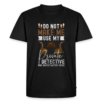 Détective privé Hot Trace Police - T-shirt Premium bio Homme - noir - Devant - Nico (187cm)