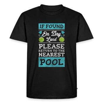 Pool Swimming Pool Power Sun - Men's Premium Organic T-Shirt - black - Front - Nico (187cm)