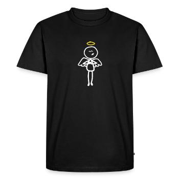 Angel guardian angel little angel god religion devil - Men's Premium Organic T-Shirt - black - Front - Nico (187cm)