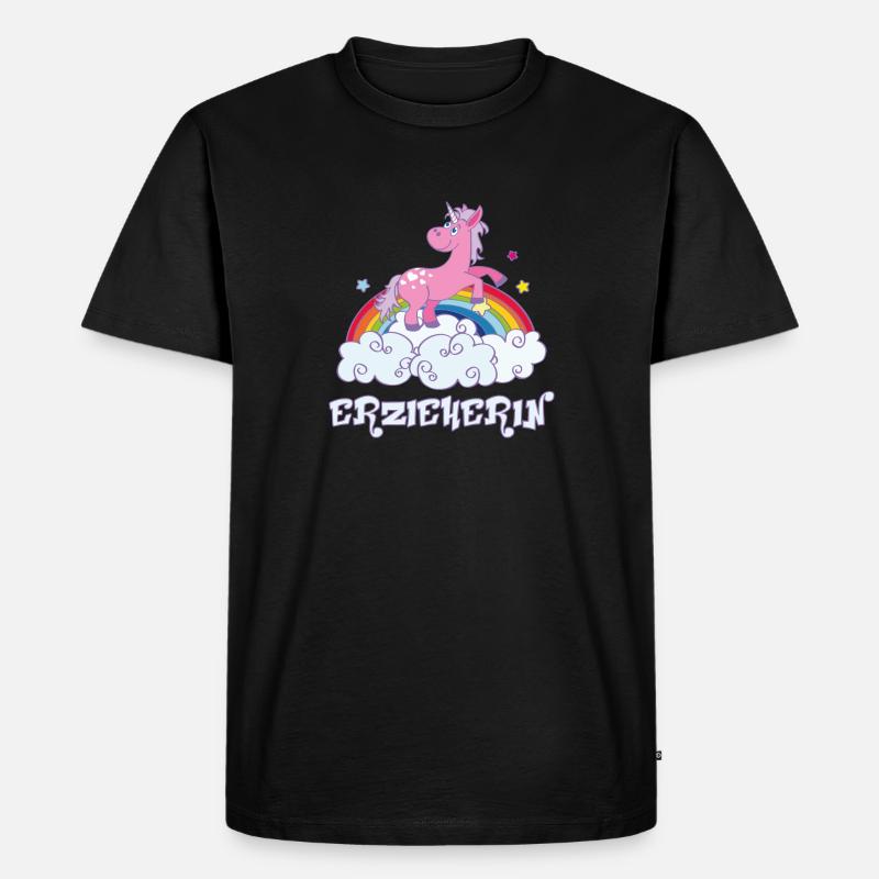 erzieherin - Männer Premium Bio T-Shirt - Schwarz