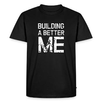 fitness motivation workout statement - Men's Premium Organic T-Shirt - black - Front - Nico (187cm)