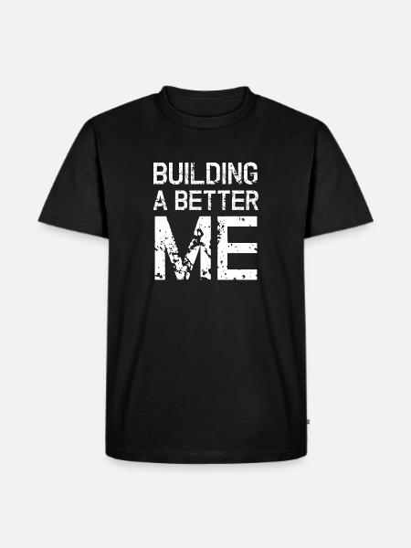 fitness motivation workout statement - Men's Premium Organic T-Shirt - black