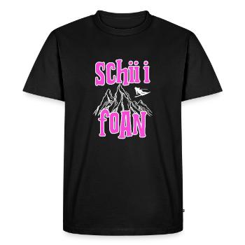 Skiing Skier - Men's Premium Organic T-Shirt - black - Front - Nico (187cm)