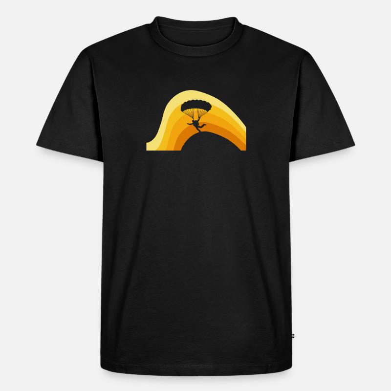 Skydiving Luft Skydive - Männer Premium Bio T-Shirt - Schwarz