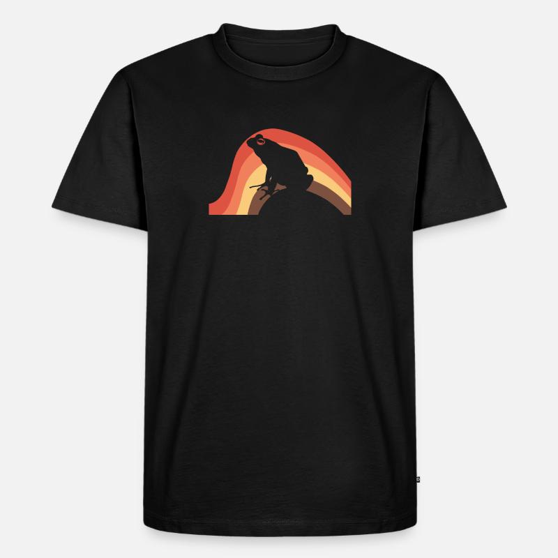 Frosch Teich - Männer Premium Bio T-Shirt - Schwarz