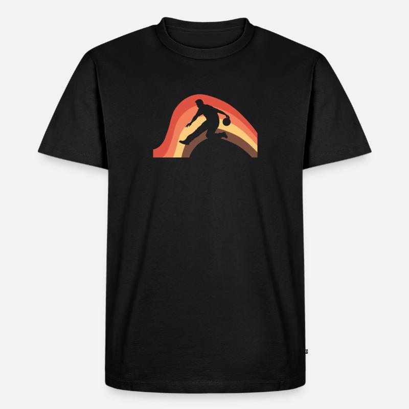 Bowling Strike - Männer Premium Bio T-Shirt - Schwarz