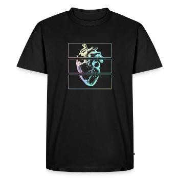 Heart Human Anatomy Emo Pastel Goth - Men's Premium Organic T-Shirt - black - Front - Nico (187cm)