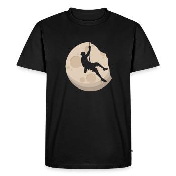 Escalade libre au clair de lune - T-shirt Premium bio Homme - noir - Devant - Nico (187cm)