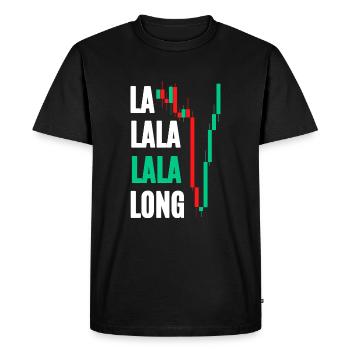 Négociation longue - T-shirt Premium bio Homme - noir - Devant - Nico (187cm)