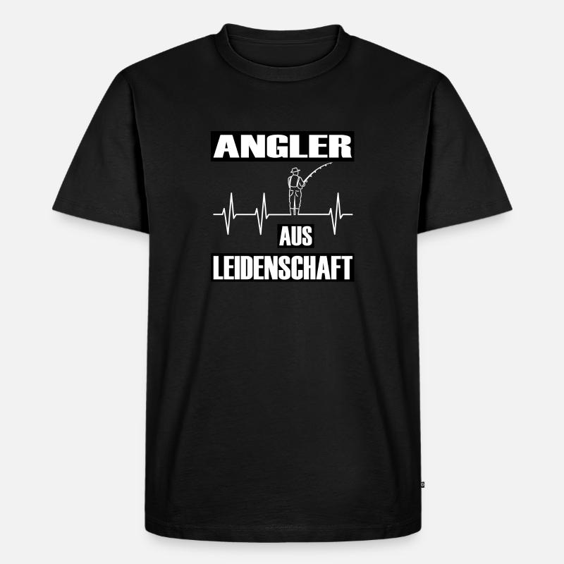 Angeln - Männer Premium Bio T-Shirt - Schwarz