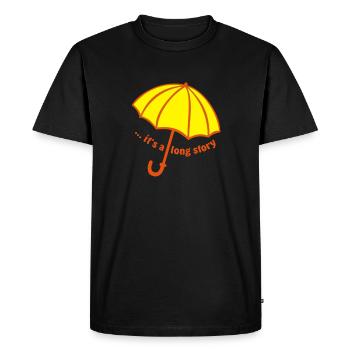 c'est une longue histoire / Umbrella - T-shirt Premium bio Homme - noir - Devant - Nico (187cm)